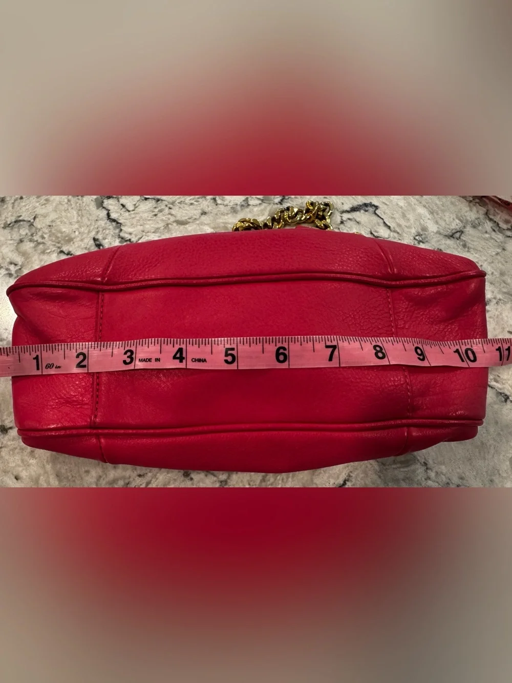 Y2K Juicy Couture Bright Pink Leather Shoulder Bag Purse Rare